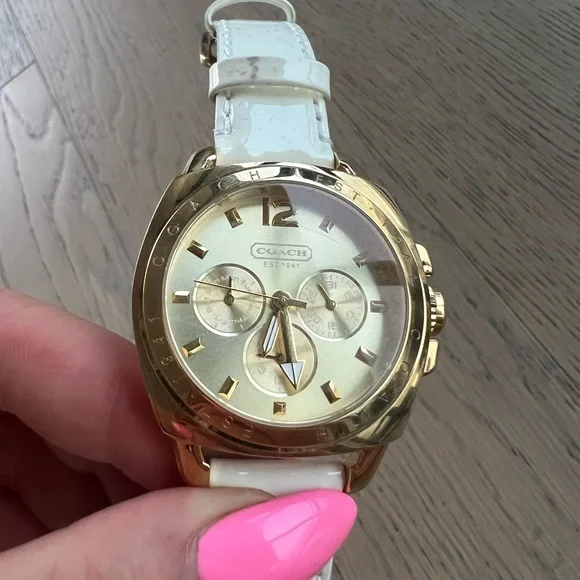 Coach | Accessories | Coach Gold Cream Watch | Poshmark display picture 1